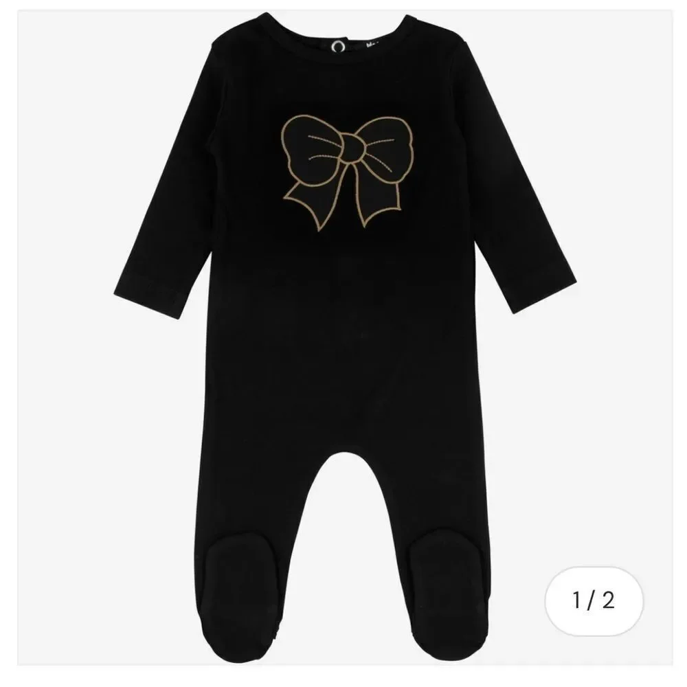 Noggi Baby Girls Puffy Bow Cotton Stretchie